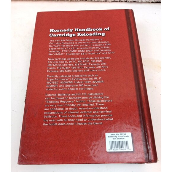 Hornady Handbook of Cartridge Reloading 8th Edition HC 2010 GUC - Picture 2 of 16